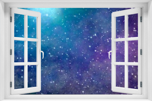 Fototapeta Naklejka Na Ścianę Okno 3D - 水彩風 宇宙のような星空の背景テクスチャ素材２