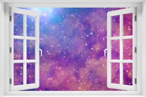 Fototapeta Naklejka Na Ścianę Okno 3D - 水彩風 宇宙のような星空の背景テクスチャ素材