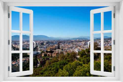 Panoramic view over the city of Malaga, Spain
