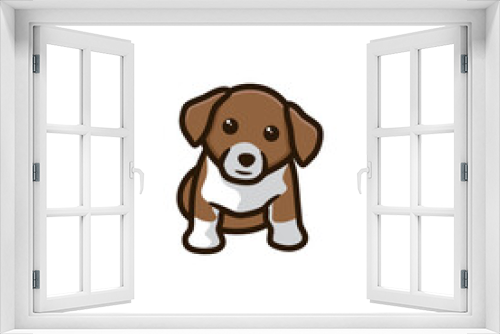 Fototapeta Naklejka Na Ścianę Okno 3D - Puppy Dog Mascot Logo Design