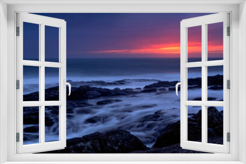 Fototapeta Naklejka Na Ścianę Okno 3D - Velvet sea sunset