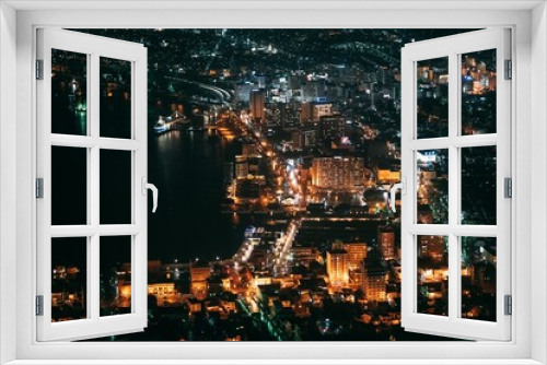 Fototapeta Naklejka Na Ścianę Okno 3D - city of night