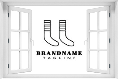 Fototapeta Naklejka Na Ścianę Okno 3D - socks logo icon design template vector