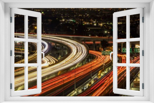 Fototapeta Naklejka Na Ścianę Okno 3D - Above Downtown Los Angeles