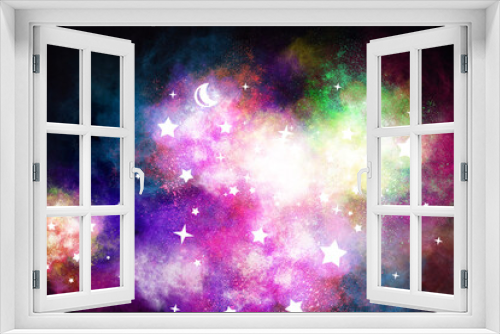 Fototapeta Naklejka Na Ścianę Okno 3D - Star Abstract Decoration Lights Background