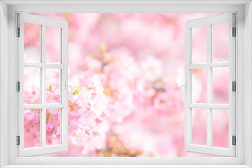 Fototapeta Naklejka Na Ścianę Okno 3D - 背景に使いやすいピンクの桜