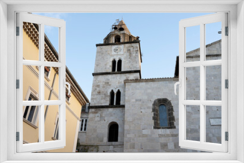 Fototapeta Naklejka Na Ścianę Okno 3D - Medieval part of old Italian town Fondi, stone streets and houses, Lazio, Italy