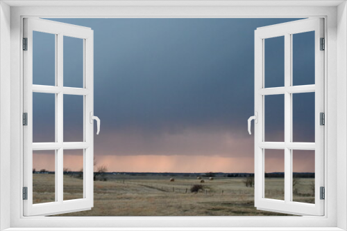 Fototapeta Naklejka Na Ścianę Okno 3D - Storm Clouds Over a Field