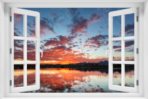 Fototapeta Naklejka Na Ścianę Okno 3D - Arizona sunset sky in Fountain Hills