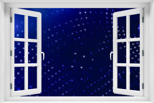 Fototapeta Naklejka Na Ścianę Okno 3D - Abstract blue background of dots connections.Global data matrix tech