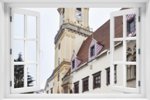 Fototapeta Naklejka Na Ścianę Okno 3D - Bratislava Old Town Hall