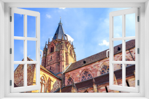 Fototapeta Naklejka Na Ścianę Okno 3D - Sankt Peter und Paul Kirche, Wissembourg (Weissenburg), Elsass, Frankreich 