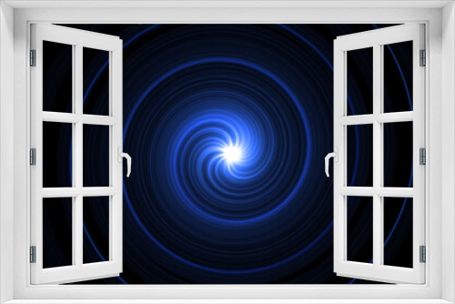 Fototapeta Naklejka Na Ścianę Okno 3D - Deep Spiral light Abstract motion wave  background. Futuristic Blue Twirl Texture.  Illustration for creativity, media, technology  and banners 