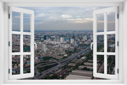 Fototapeta Naklejka Na Ścianę Okno 3D - Aerial view of Bangkok City, Thailand
