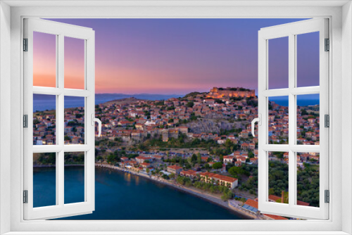 Fototapeta Naklejka Na Ścianę Okno 3D - Famous old town of Molyvos, Lesvos island, Greece.