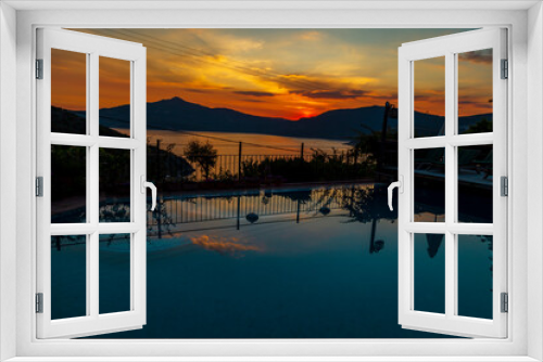 Fototapeta Naklejka Na Ścianę Okno 3D - amazing sunset view of Kalkan bay, Antalya
