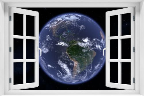 Fototapeta Naklejka Na Ścianę Okno 3D - 宇宙から見た地球のアメリカ大陸の3Dイラスト