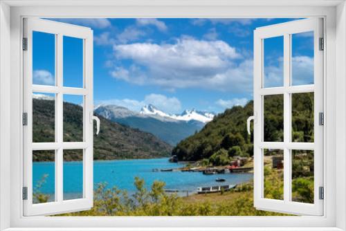 Fototapeta Naklejka Na Ścianę Okno 3D - Scenic view of Lake Bertrand in Patagonia, Aysen, Chile