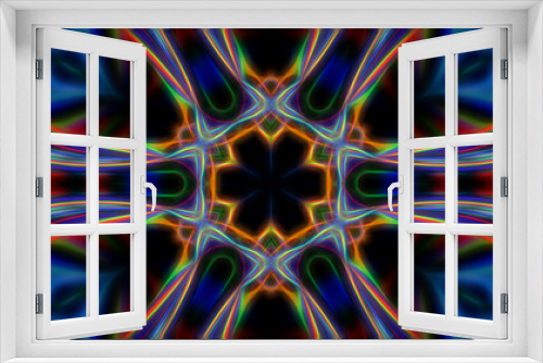 Abstract fractal multicolored neon background.