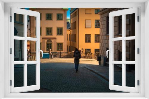 Fototapeta Naklejka Na Ścianę Okno 3D - Kopmantorget on Kopmangatan in Gamla stan - Stockholm City Sweden