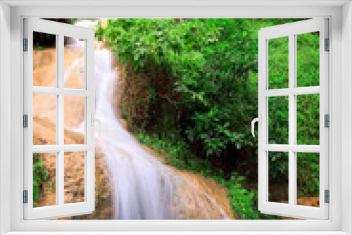 Fototapeta Naklejka Na Ścianę Okno 3D - Waterfall in tropical forest