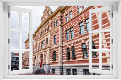 Fototapeta Naklejka Na Ścianę Okno 3D - Street view and generic architecture in Amsterdam
