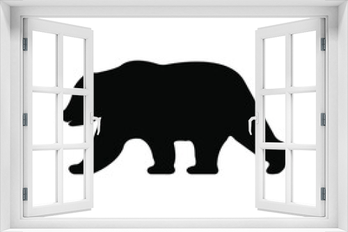 Fototapeta Naklejka Na Ścianę Okno 3D - bear icon. animal sign color editable