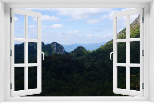 Fototapeta Naklejka Na Ścianę Okno 3D - The view on the way up to Doi Luang Chiang Dao, Chiang Mai, Thailand.