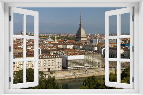 Fototapeta Naklejka Na Ścianę Okno 3D - Turin from Monte dei Cappuccini