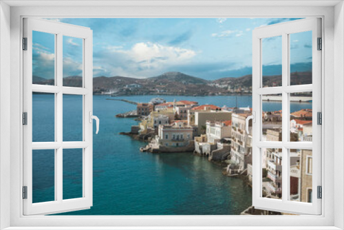 Fototapeta Naklejka Na Ścianę Okno 3D - Greece is one of the most popular tourist destinations in the world, the sheer abundance of cultural richness along with nature's majesty in Syros will never stop entertaining you
