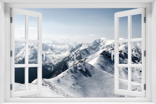 Fototapeta Naklejka Na Ścianę Okno 3D - Widok z Kasprowego Wierchu na śnieżne Tatry