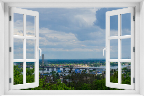Fototapeta Naklejka Na Ścianę Okno 3D - Panorama of Kyiv city, Ukraine 15 May 2021