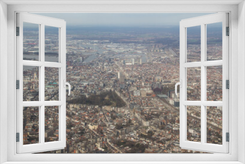 Fototapeta Naklejka Na Ścianę Okno 3D - Aerial view of Antwerp city centre in Belgium