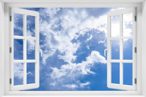 Fototapeta Naklejka Na Ścianę Okno 3D - Landscape material of blue sky and clouds_wide_57