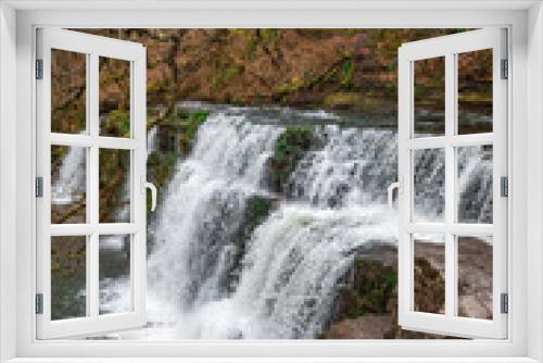 Fototapeta Naklejka Na Ścianę Okno 3D - Waterfall in Brecon Beacon national park, Wales, United Kingdom