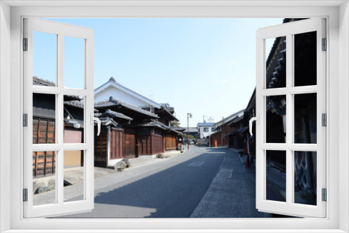 Fototapeta Naklejka Na Ścianę Okno 3D - Japanese old houses at Tokaido Road 有松街並み