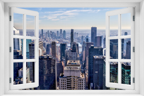 Fototapeta Naklejka Na Ścianę Okno 3D - Aerial views of New York city skyline and central park