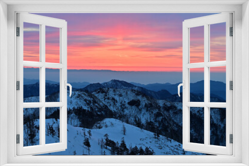 Fototapeta Naklejka Na Ścianę Okno 3D - 四国徳島県にある日本百名山「剣山」の冬景色