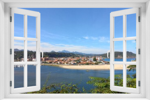 Fototapeta Naklejka Na Ścianę Okno 3D - View of the bay of Ribadesella,  Asturias, Spain 