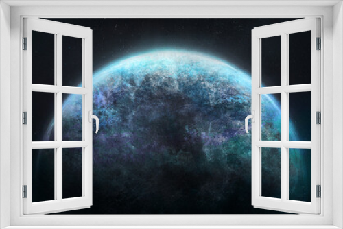 Fototapeta Naklejka Na Ścianę Okno 3D - Blue planet in space.