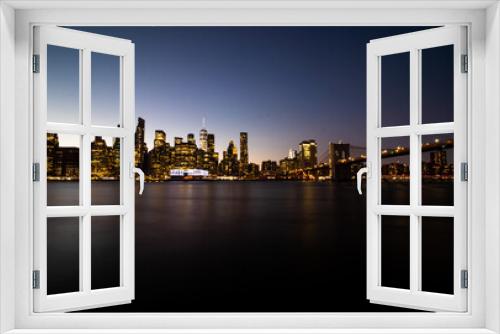 Fototapeta Naklejka Na Ścianę Okno 3D - Skyline of New York City at night