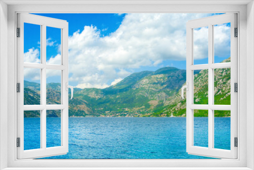 Fototapeta Naklejka Na Ścianę Okno 3D - Beautiful summer landscape of the Bay of Kotor coastline - Boka Bay