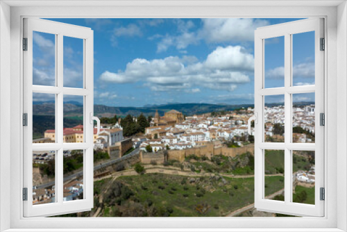 Fototapeta Naklejka Na Ścianę Okno 3D - Vista aérea del centro histórico del municipio de Ronda en la provincia de Málaga, España