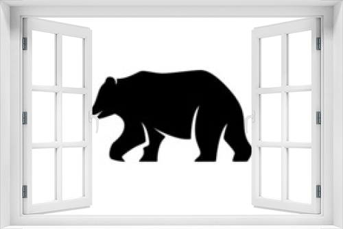 Fototapeta Naklejka Na Ścianę Okno 3D - Bear silhouette, vector bear silhouette