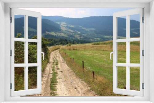 Fototapeta Naklejka Na Ścianę Okno 3D - Górska droga