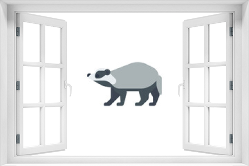 Fototapeta Naklejka Na Ścianę Okno 3D - Badger vector flat emoticon. Isolated Badger emoji illustration. Badger icon