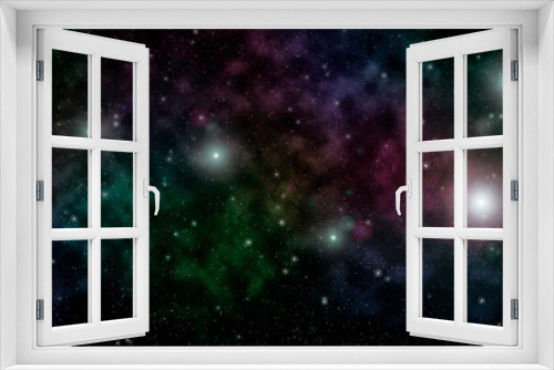 Fototapeta Naklejka Na Ścianę Okno 3D - Colorful nebula in deep space. Art cosmic design