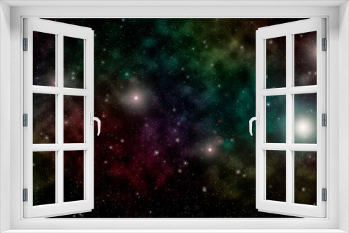 Fototapeta Naklejka Na Ścianę Okno 3D - Colorful constellation in deep space. Art cosmic design