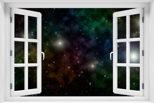 Fototapeta Naklejka Na Ścianę Okno 3D - Beautiful colorful nebula in deep space