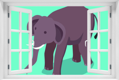 Fototapeta Naklejka Na Ścianę Okno 3D - elephant with a background